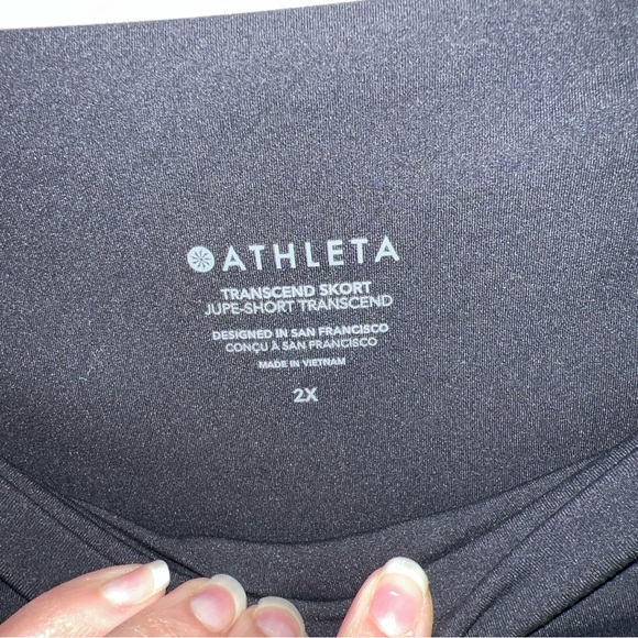 Athleta Transcend Skort Plus Size Layered Skirt With Shorts Black Size XXL EUC - Picture 7 of 14